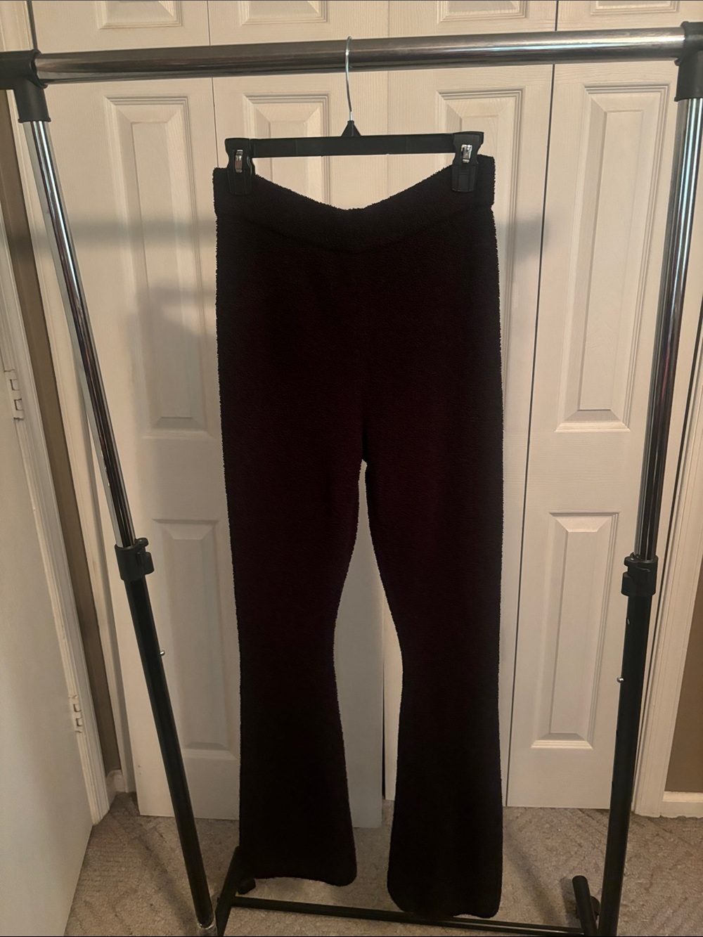 Victoria's Secret Black Cozy Flare Knit Pants